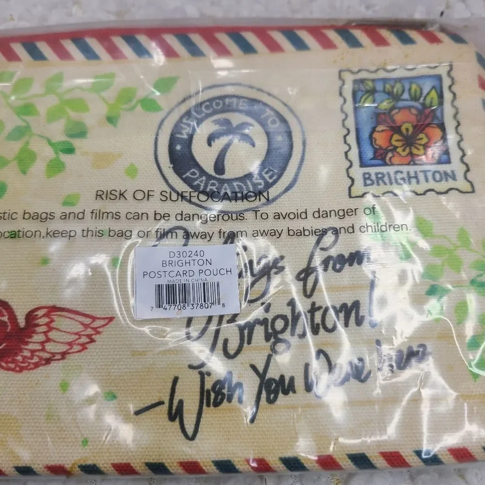 Brighton Bags Greetings‎ From Brighton Postcard Pouch NWT